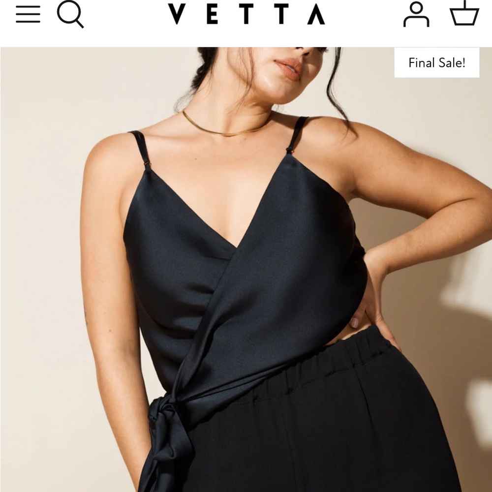 Vetta Wardrobe: Convertible Satin Wrap Tank